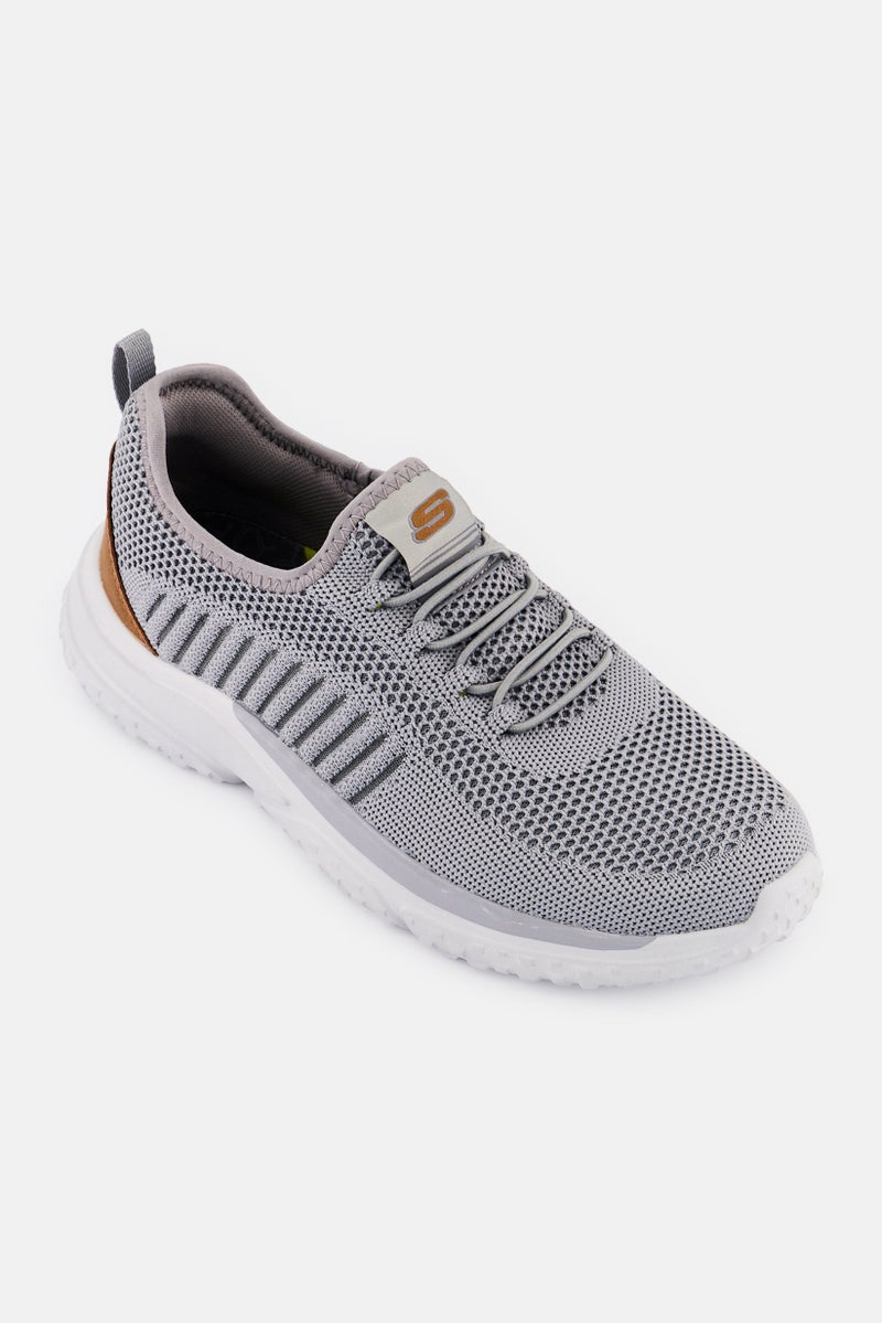 SKECHERS Men Solvano Gaten Slip On Outdoor Shoes, Grey - Image 1
