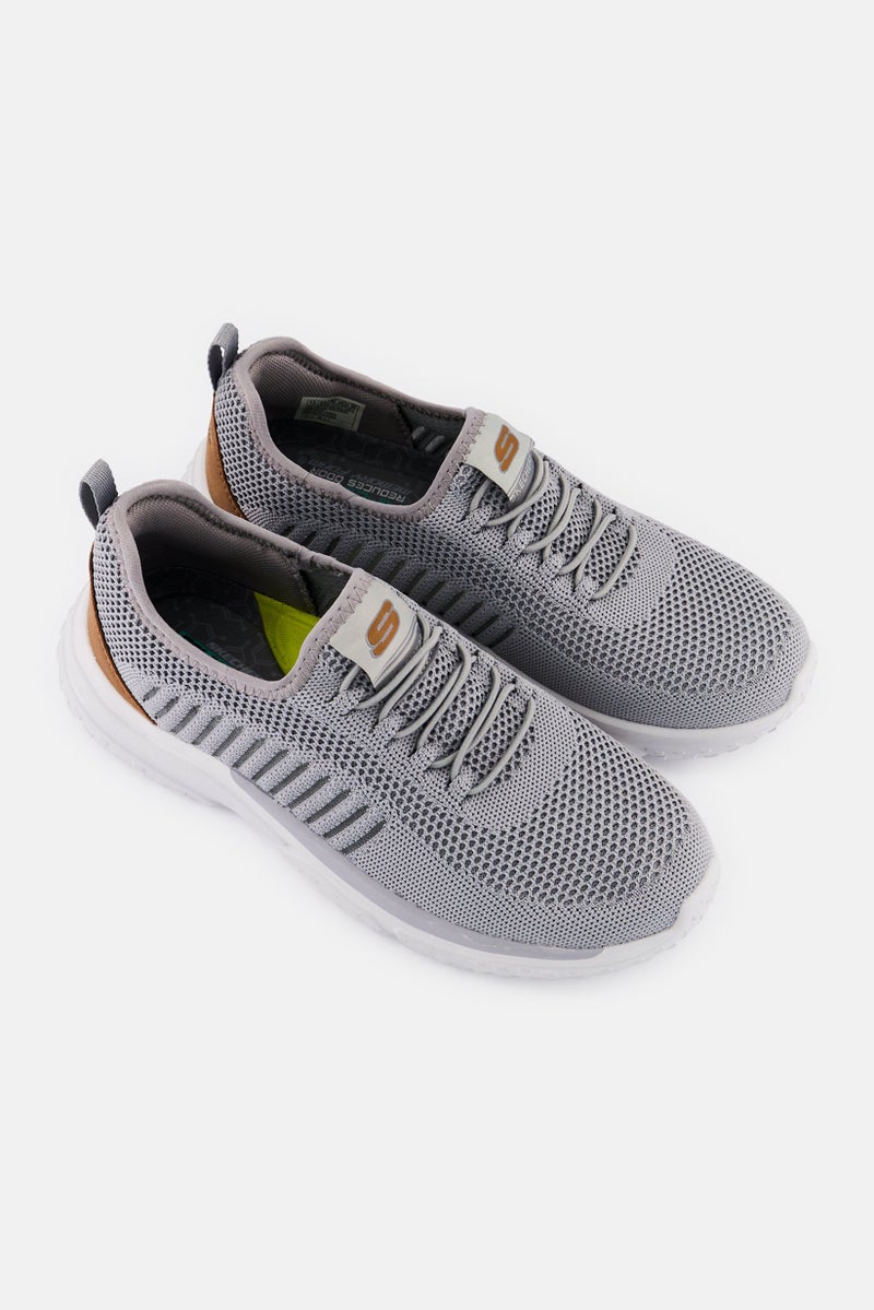 SKECHERS Men Solvano Gaten Slip On Outdoor Shoes, Grey - Image 4