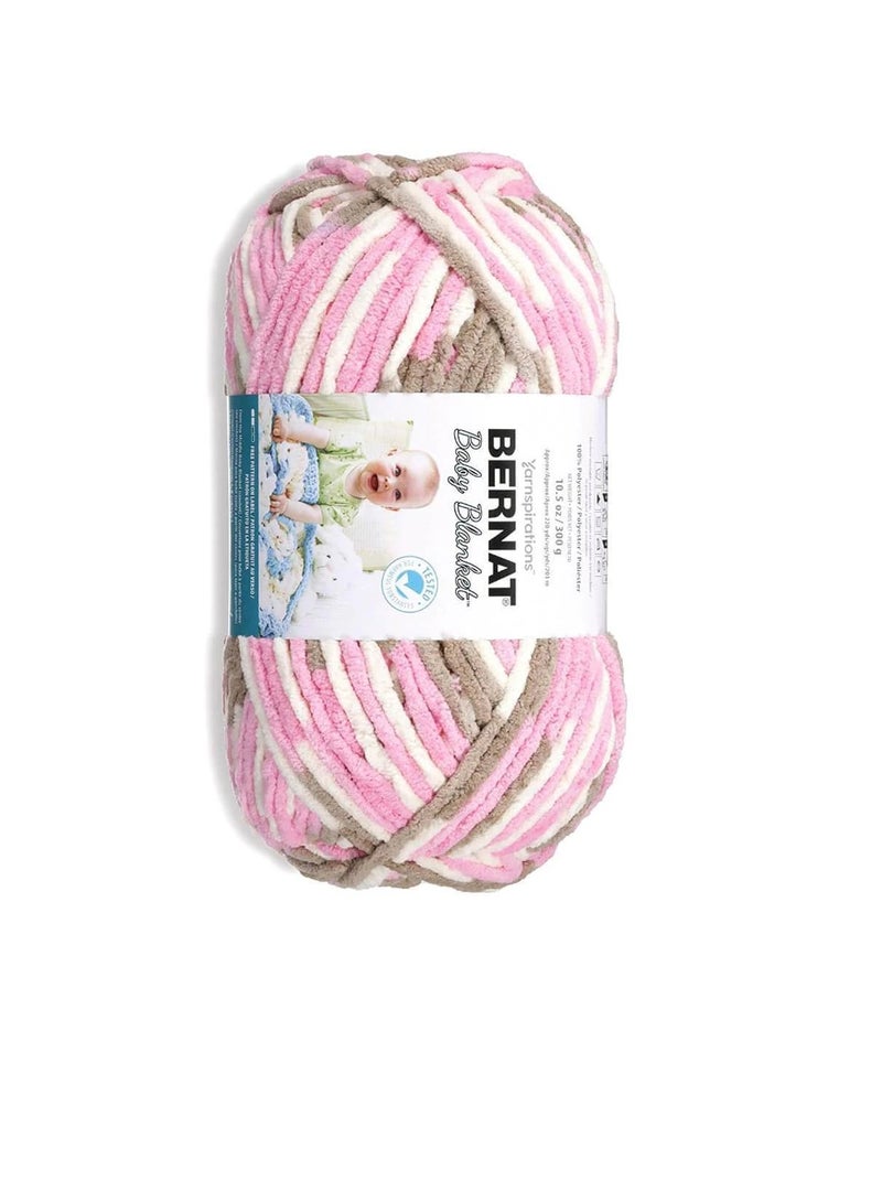 Bernat Bernat Baby Blanket Big Ball Yarn Little Roses - Image 2