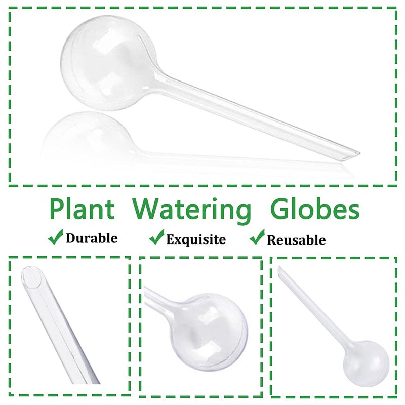 Pynqdfu 10 Pcs Clear Plant Watering Globes,Plastic Self-Watering Bulbs,Flower Automatic Watering Device,Garden Waterer for Plant Indoor Outdoor - Image 3