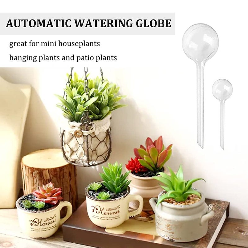 Pynqdfu 10 Pcs Clear Plant Watering Globes,Plastic Self-Watering Bulbs,Flower Automatic Watering Device,Garden Waterer for Plant Indoor Outdoor - Image 4