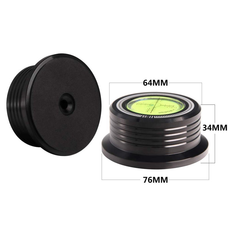 Viborg LP628B Record Weight Stabilizer, Turntable Level and Strobe Scale All-in-one, 280G LP Disc Stabilizer Vinyl Clamp for Phonograph (60Hz, Black) - Image 5