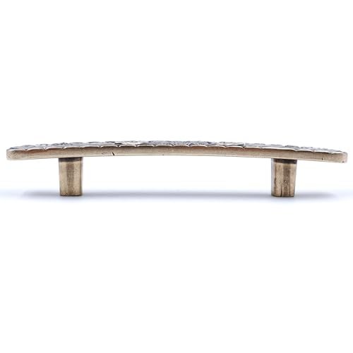 JETLAND Bridged Drawer Cabinet Pulls, 6-Pack Antique Brass 3" Hole Centers, Antique Peony Solid Cast, TG0115AB076 - Image 4