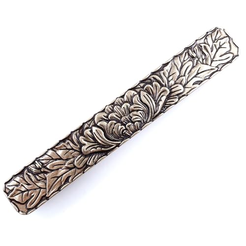 JETLAND Bridged Drawer Cabinet Pulls, 6-Pack Antique Brass 3" Hole Centers, Antique Peony Solid Cast, TG0115AB076 - Image 3