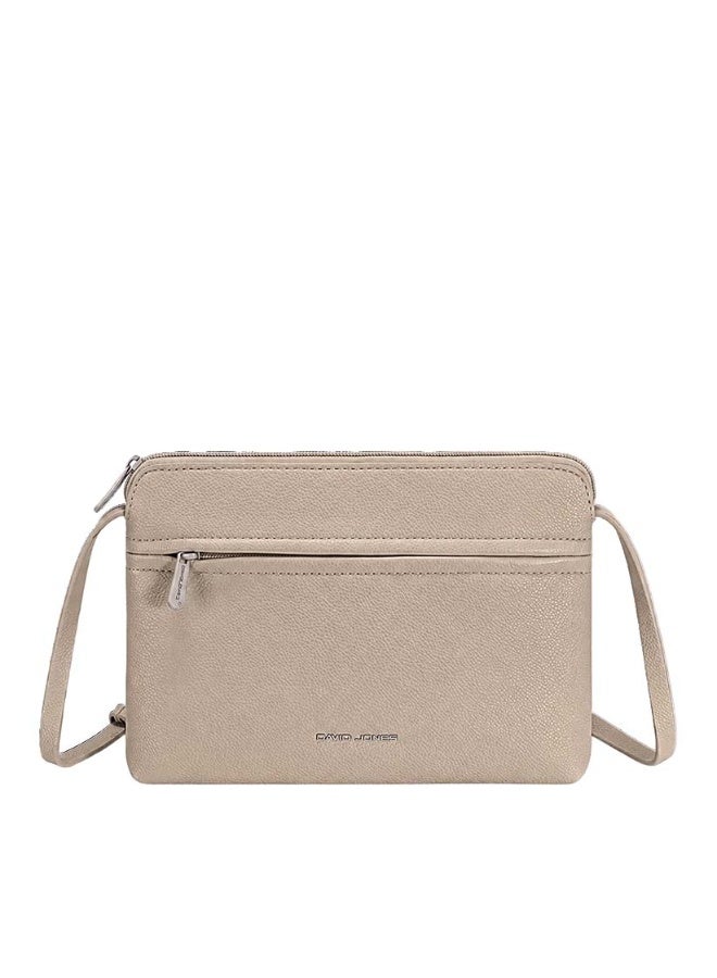 David Jones Crossbody Bag for women model CH21031-1| Passport bag with adjustable strap and external pocket for everyday use| modern minimal faux leather crossbody bag