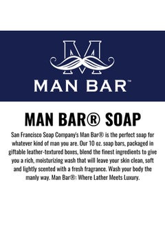 San Francisco Soap Company San Francisco Soap Company Deep Cleansing Man Bar, Silver Sage & Bergamot, 10 Ounce  - Image 4