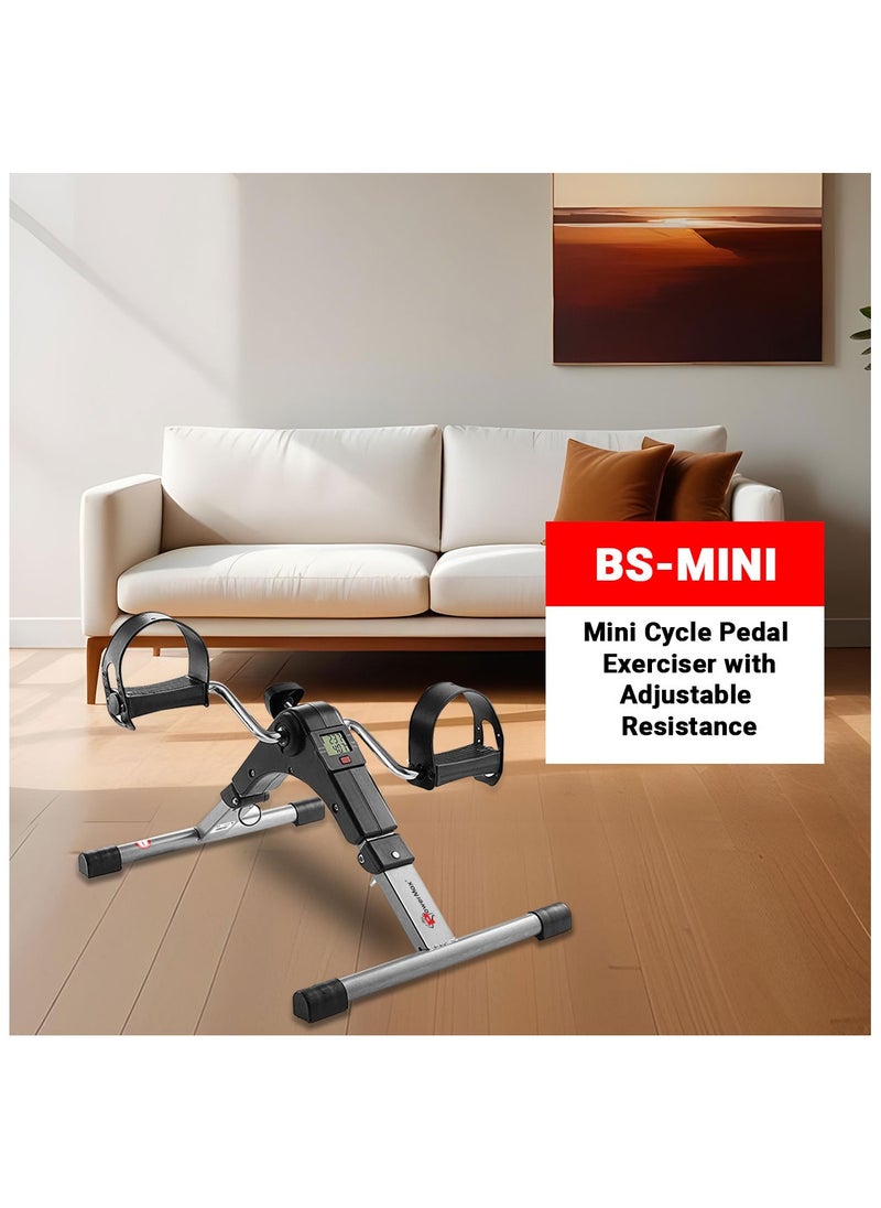 PowerMax Fitness BS-MINI Mini Cycle Pedal Exerciser with Adjustable Resistance and Digital Display - For Light Leg and Arm Exercise and Physiotherapy at Home - pzsku/Z2B06AB5CE3BAEA2CF57FZ/45/_/1732188175/6e7e890b-2977-4291-a96d-9ccf0a0f9bbe