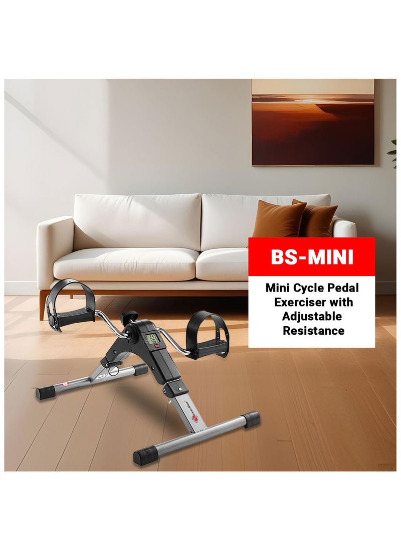 PowerMax Fitness - Fitness Bs-Mini Mini Cycle Pedal Exerciser With Adjustable Resistance And Digital Display - For Light Leg And Arm Exercise And Physiotherapy At Home - Image 1