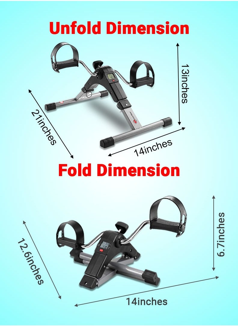 PowerMax Fitness BS-MINI Mini Cycle Pedal Exerciser with Adjustable Resistance and Digital Display - For Light Leg and Arm Exercise and Physiotherapy at Home - pzsku/Z2B06AB5CE3BAEA2CF57FZ/45/_/1732188373/b8b0d828-0fb9-4ea4-b017-427c86ef6ae9