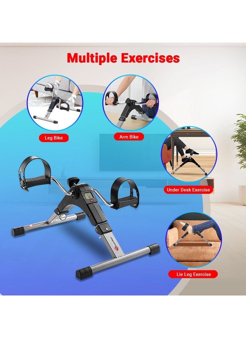 PowerMax Fitness BS-MINI Mini Cycle Pedal Exerciser with Adjustable Resistance and Digital Display - For Light Leg and Arm Exercise and Physiotherapy at Home - pzsku/Z2B06AB5CE3BAEA2CF57FZ/45/_/1732188393/7324d4b6-a62e-493b-95ec-8fc4b6fbf084