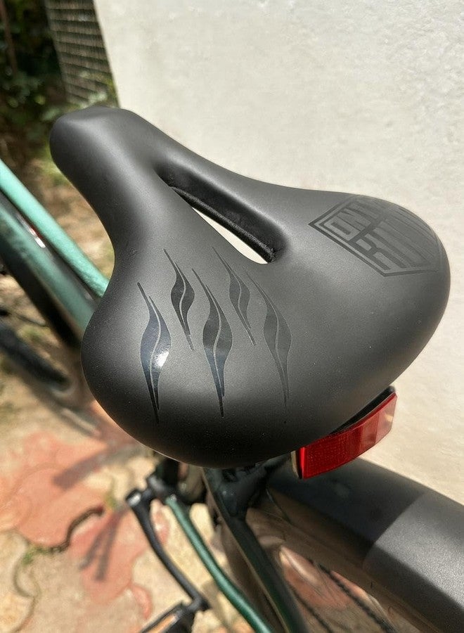 SHIVEXIM Bike Seat Bicycle Saddle - Long Ride Comfort Universal Cycle Saddle Wide Cushion Pad for Women Men Fits MTB Mountain Bike/Road/Spinning Exercise (On The Road) - Image 3