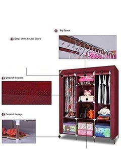 Generic Portable Wardrobe Organizer Red  - Image 2