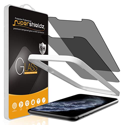 Supershieldz (2 Pack) Designed for Apple iPhone 11 Pro Max and iPhone Xs Max (6.5 inch) (Privacy) Anti Spy Tempered Glass Screen Protector with (Easy Installation Tray) Anti Scratch, Bubble Free - Image 1