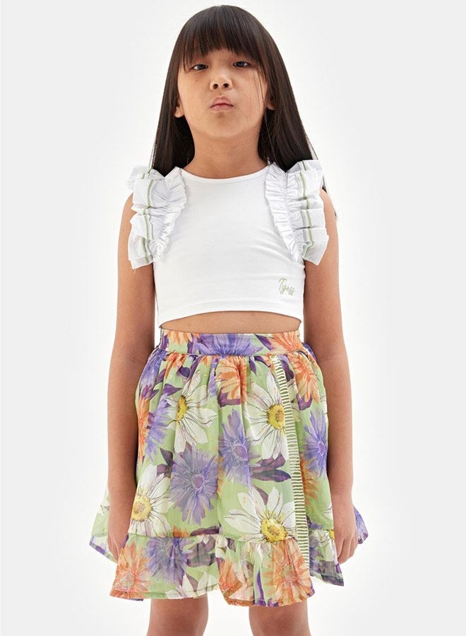 Tyess Girl Patterned Skirt - Image 2