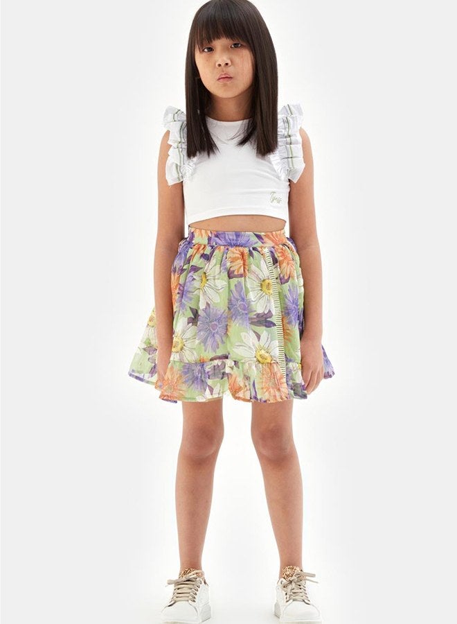 Tyess Girl Patterned Skirt - Image 1