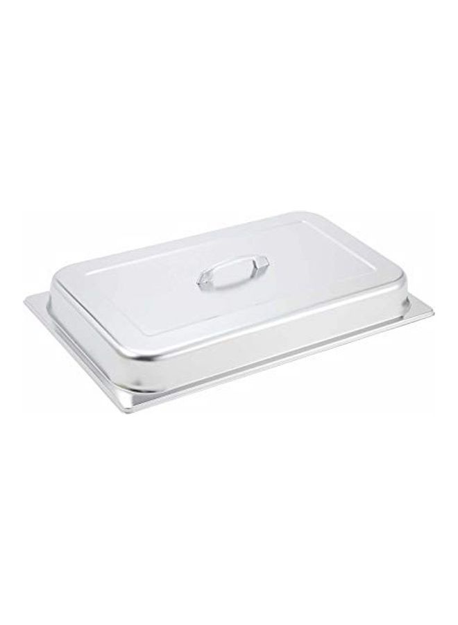 Winco Polished Dome Cover with Handle, Full Size, Medium, Stainless Steel