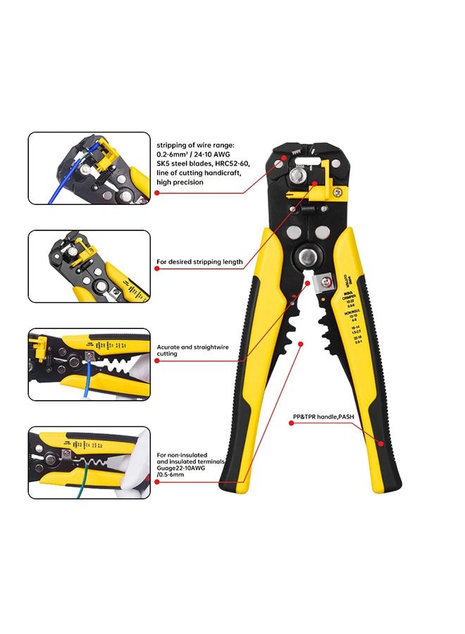 EHOME Wire Stripper, Wire Stripping Tool，Cutting Pliers Tool，Wire Crimping Tool, Self-Adjusting 8" Stripping/Crimping ,Multi-Function Hand ToolWire Stripping Tool - Image 3