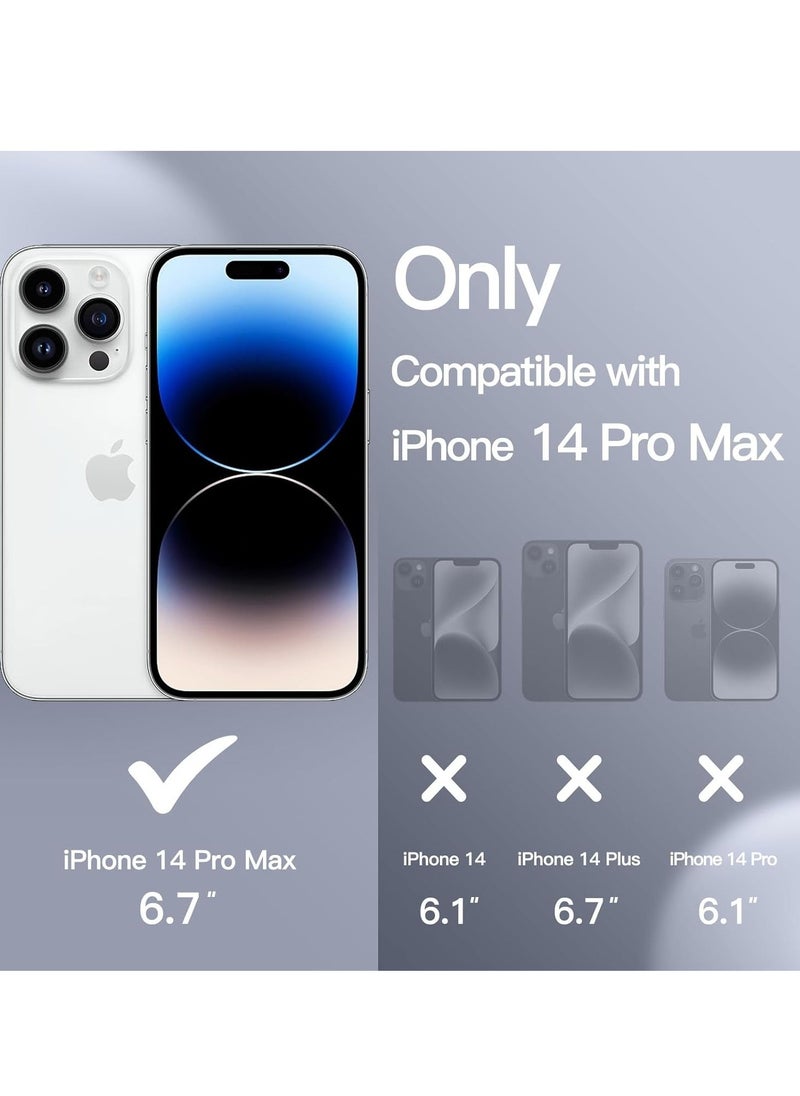 Raxoom 5 in 1 Silicone Case for iPhone 14 Pro Max 6.7-Inch, with 2-Pack Screen Protector and 2-Pack Camera Lens Protector, Full Coverage Tempered Glass Film, Shockproof Phone Cover (Silver) - Image 2