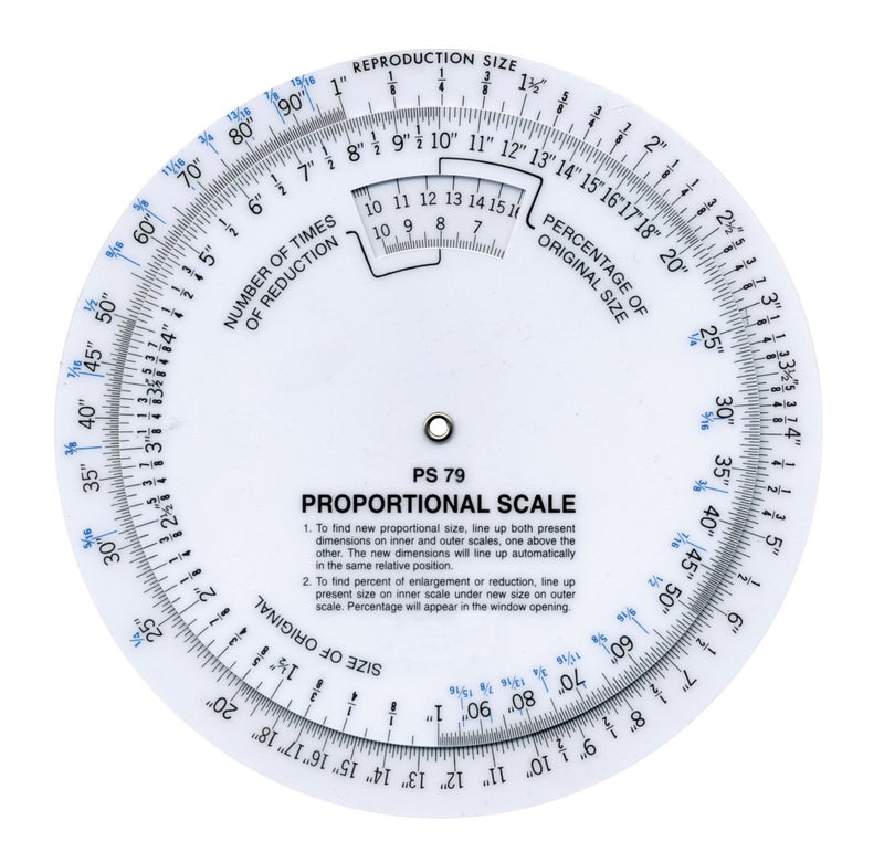 Westcott 6â€ Proportional Measuring Scale, White, PS-79 - Image 1
