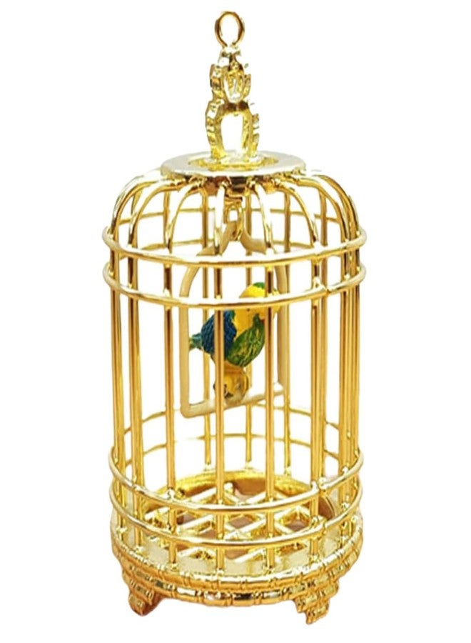 Balacoo Vintage Dollhouse Birdcage: 1:12 Scale Miniature Bird Cage Ornament, Miniature Dollhouse Accessories (Golden) - Image 1