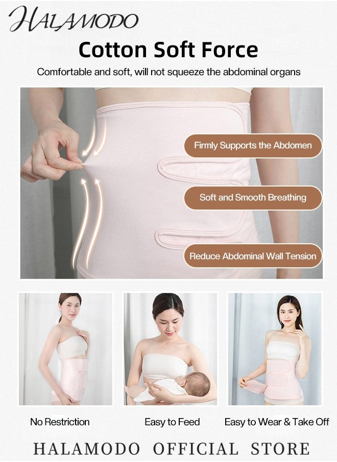 HALAMODO - Women's Postpartum Girdle Corset Waist Trainer Recovery Belly Band Wrap Belt Wrap Waist Cincher Corset Shapewear with Velcro Abdominal Binder Compression Wrap - Image 1