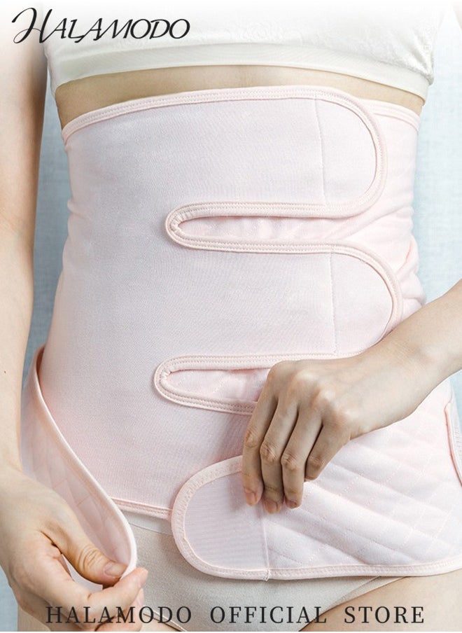 HALAMODO - Women's Postpartum Girdle Corset Waist Trainer Recovery Belly Band Wrap Belt Wrap Waist Cincher Corset Shapewear with Velcro Abdominal Binder Compression Wrap - Image 1