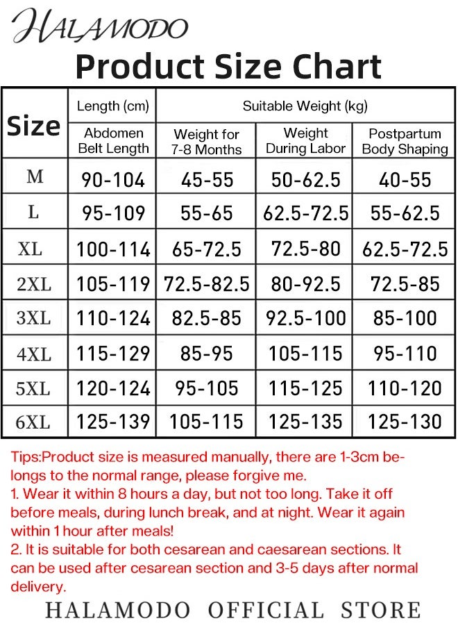HALAMODO - Women's Postpartum Girdle Corset Waist Trainer Recovery Belly Band Wrap Belt Wrap Waist Cincher Corset Shapewear with Velcro Abdominal Binder Compression Wrap - Image 1
