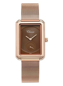 Chenxi Rectangular Female Watch Rose Gold Mesh with Quartz Watch Waterproof Ladies Watch 090A  - Image 1