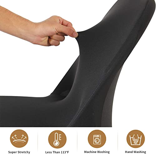 ManMengJi Spandex Folding Chair Covers, Black Folding Chair Slipcovers 6 PCS, Universal Fitted Chair Slipcovers for Wedding, Party, Banquet, Holidays, Celebration - Image 3