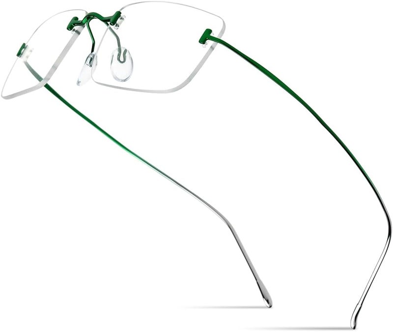 FONEX Titanium Glasses Frame,Rimless Frameless Optical Eyewear Eyeglasses for Men and Women F85634 - Image 1