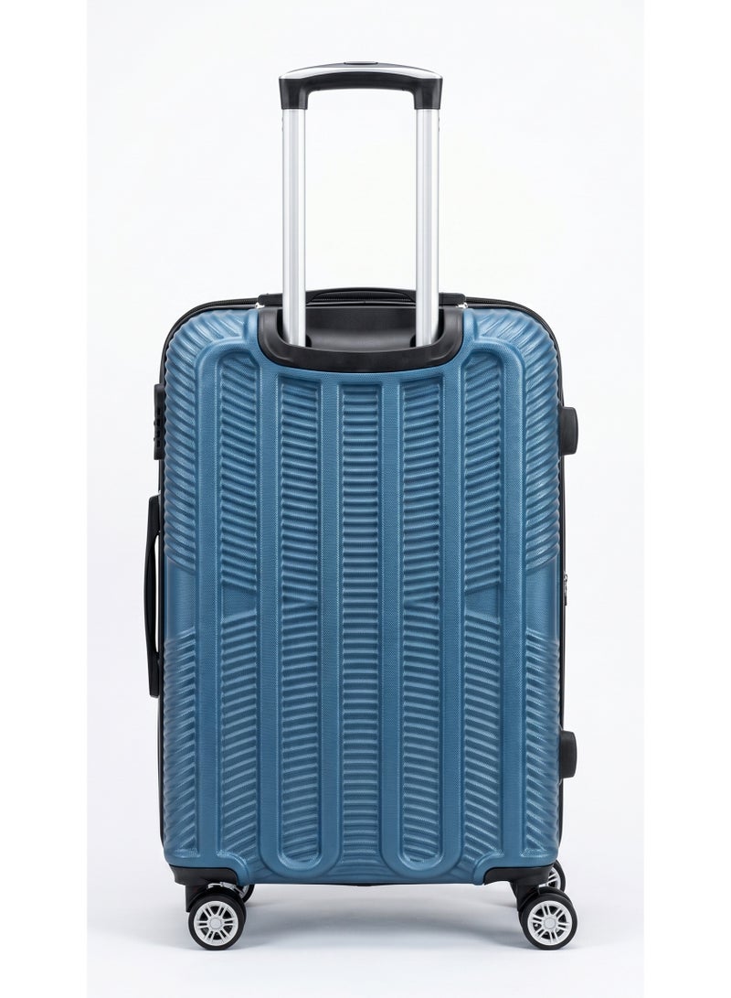 Asfar XT-124 Set of 3 Luggage Bags (28/24/20) Inch | Hard Case Travel Bag Trolley Luggage ABS Lightweight Suitcase with 4 Spinner Wheels| Blue - Image 4