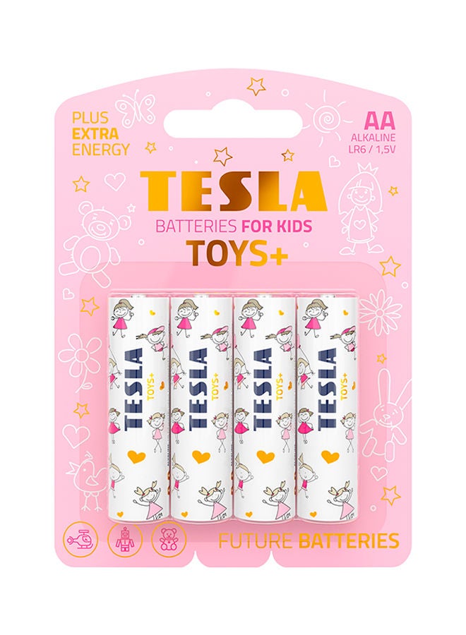 Tesla Alkaine Plus Extra Energy Batteries Girl Blister Foil
