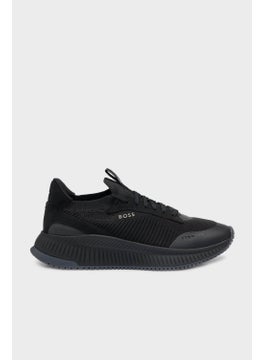 Boss Logo Knitted Detailed Fishbone Sole Sneaker Shoes Men's Shoes 50498904 002