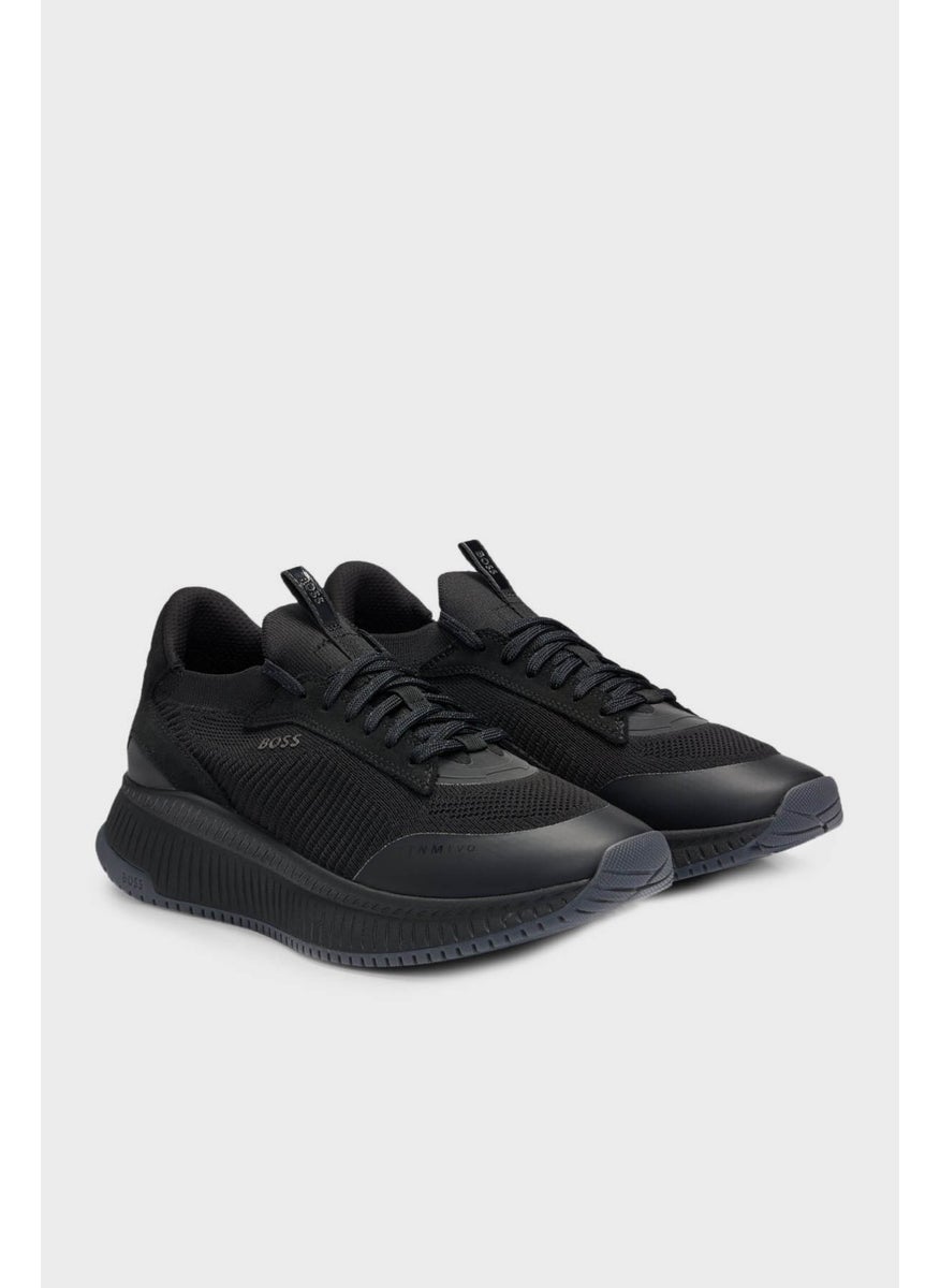 BOSS - Boss Logo Knitted Detailed Fishbone Sole Sneaker Shoes Men's Shoes 50498904 002 - Image 1
