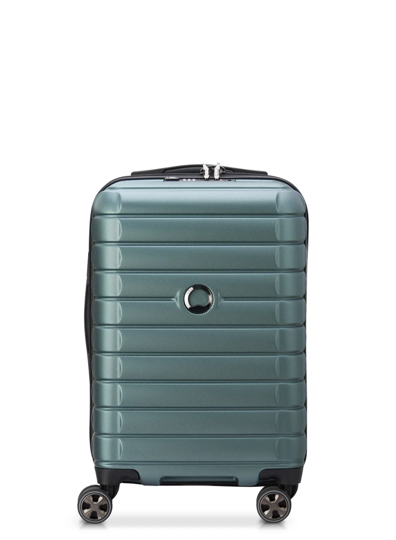 DELSEY Paris Helium Shadow 5.0 55cm Hardcase 4 Double Wheel Cabin Luggage Trolley - Green