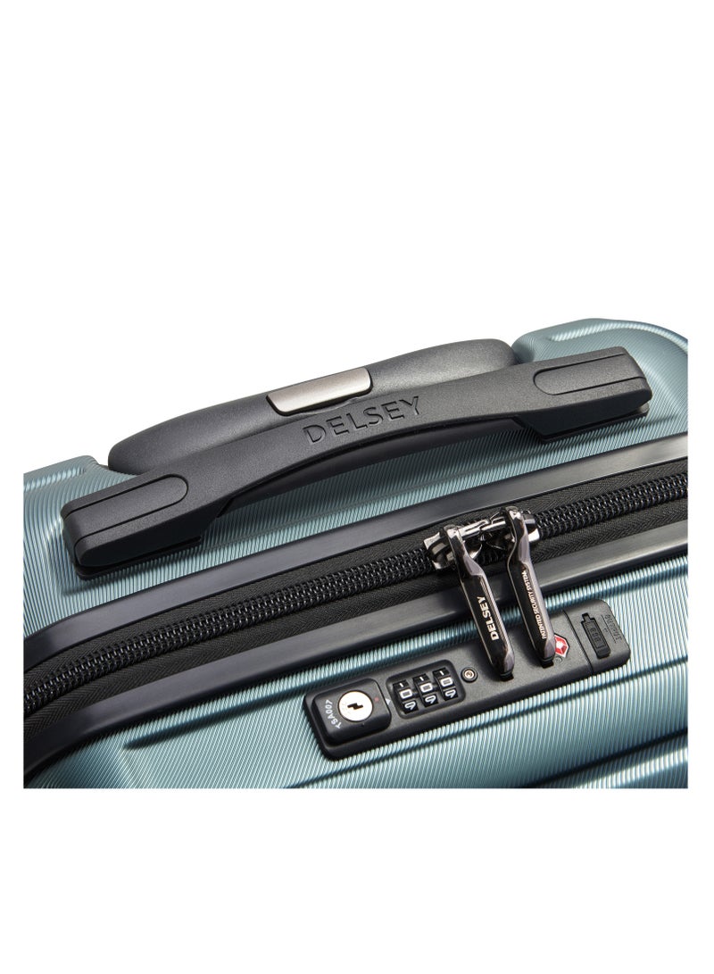 DELSEY Paris Helium Shadow 5.0 55cm Hardcase 4 Double Wheel Cabin Luggage Trolley - Green - Image 4