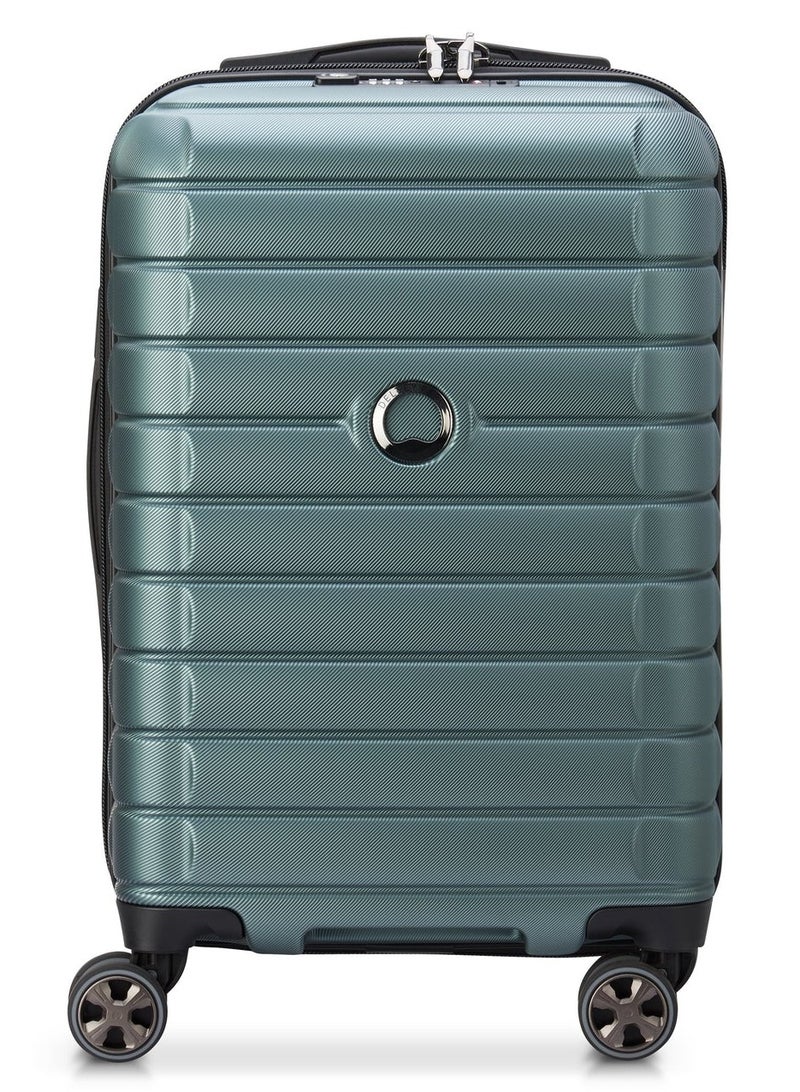 DELSEY Paris Helium Shadow 5.0 55cm Hardcase 4 Double Wheel Cabin Luggage Trolley - Green - Image 1