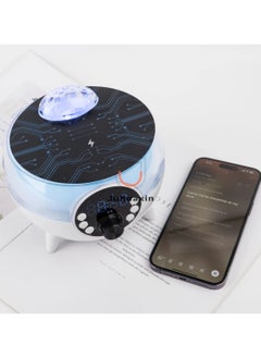 Generic Bluetooth Speaker with Lights, 15W Wireless Charger with Ambient Lighting, 5 in 1 Galaxy Star Projector Table Lamp and Alarm Clock, Night Light Bedside Lamp for Bedroom Home Decor Birthday Gifts  - Image 2