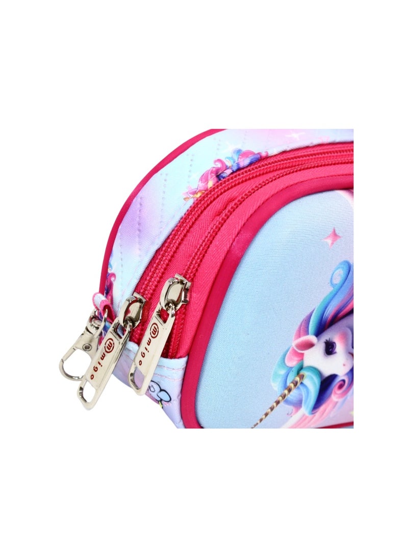 Migo Unicorn Pencil Case – Baby Blue - Image 3