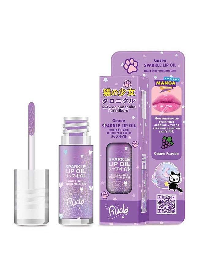 Rude - Manga Collection Manga Sparkle Lip Oil - Grape - Image 1