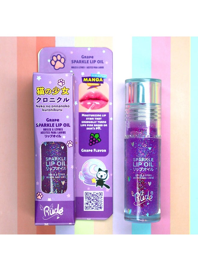 Rude - Manga Collection Manga Sparkle Lip Oil - Grape - Image 1