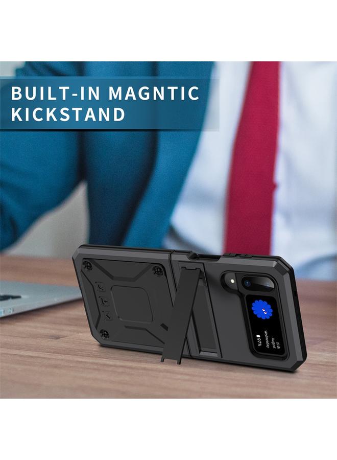 اس-توب جراب معدني مقاوم للصدمات مع حامل لهاتف Samsung Galaxy Z Flip4 - Image 4