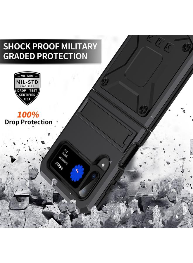 اس-توب جراب معدني مقاوم للصدمات مع حامل لهاتف Samsung Galaxy Z Flip4 - Image 3