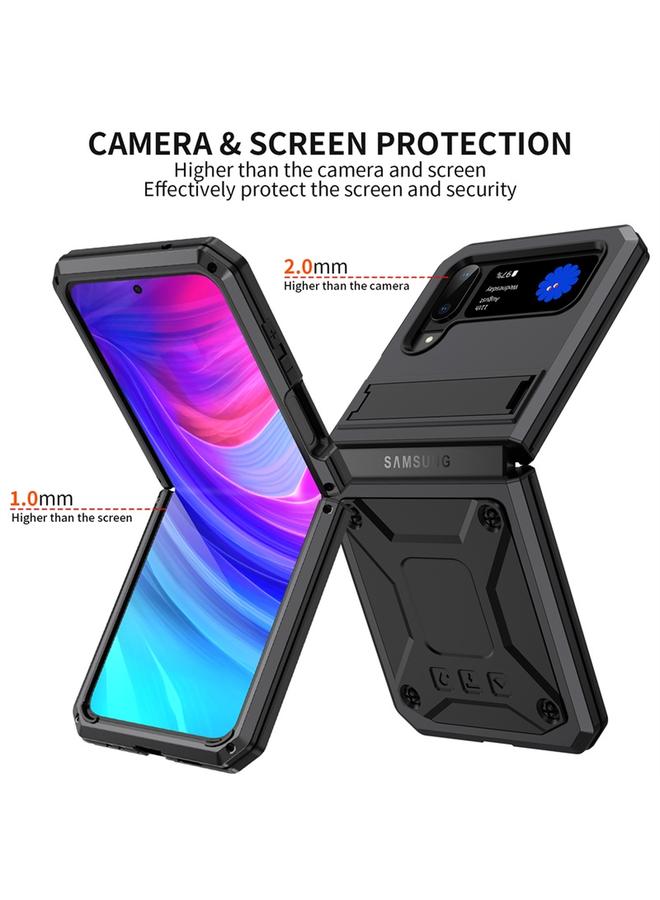 اس-توب جراب معدني مقاوم للصدمات مع حامل لهاتف Samsung Galaxy Z Flip4 - Image 5