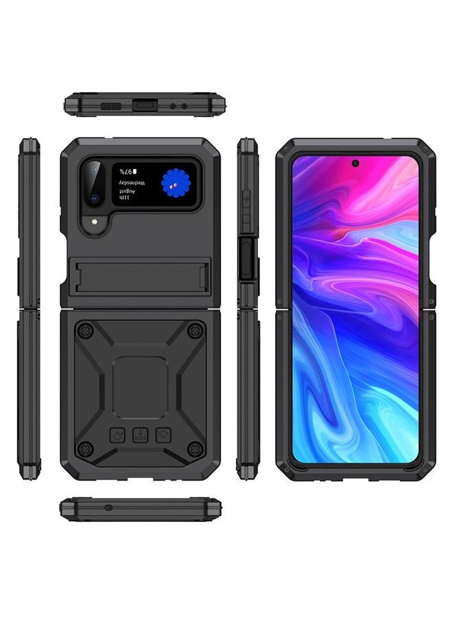 اس-توب جراب معدني مقاوم للصدمات مع حامل لهاتف Samsung Galaxy Z Flip4 - Image 2