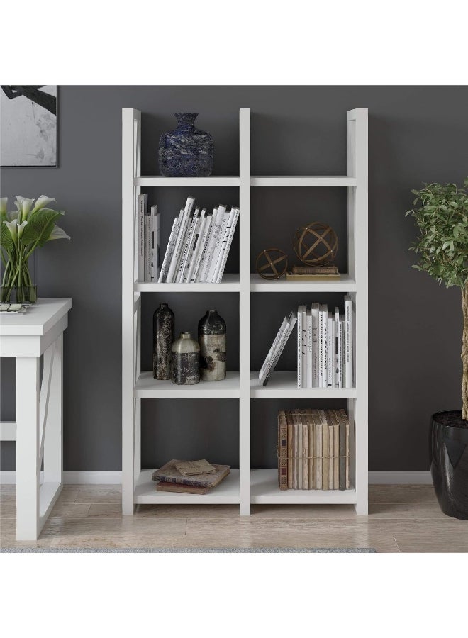 Ameriwood Home Crestwood Room Divider Open Shelving Bookcase White 60 x 36.22 x 12.99 Inch 4465013COM - Image 3