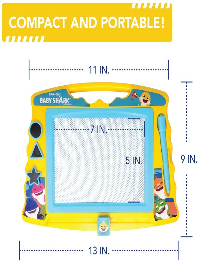 Lollipop Baby Shark Magnetic Drawing Board with Stylus and 3 Stamps, for Boys or Girls (Blue)… - Image 3