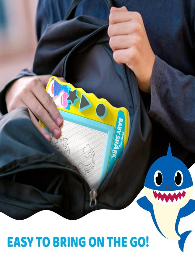 Lollipop Baby Shark Magnetic Drawing Board with Stylus and 3 Stamps, for Boys or Girls (Blue)… - Image 5