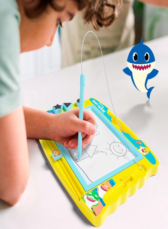Lollipop Baby Shark Magnetic Drawing Board with Stylus and 3 Stamps, for Boys or Girls (Blue)… - Image 4