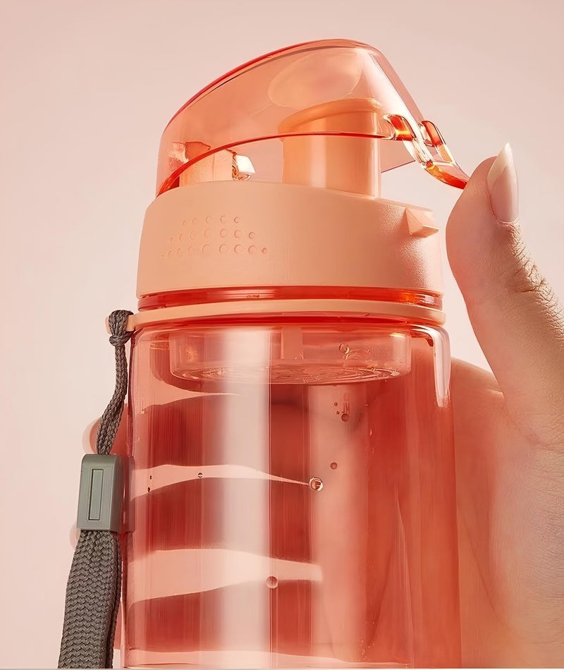 THE VENTI SHOTAY COOL Unbreakable Water Bottle with Sipper BPA Free Tritian, Leak-Proof Water Bottle Ideal for Office, Sports, School, Gym (Peach -820ML) - Image 5